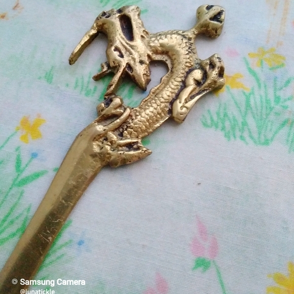 🌙Vintage Brass Dragon Letter Opener - Picture 4 of 6